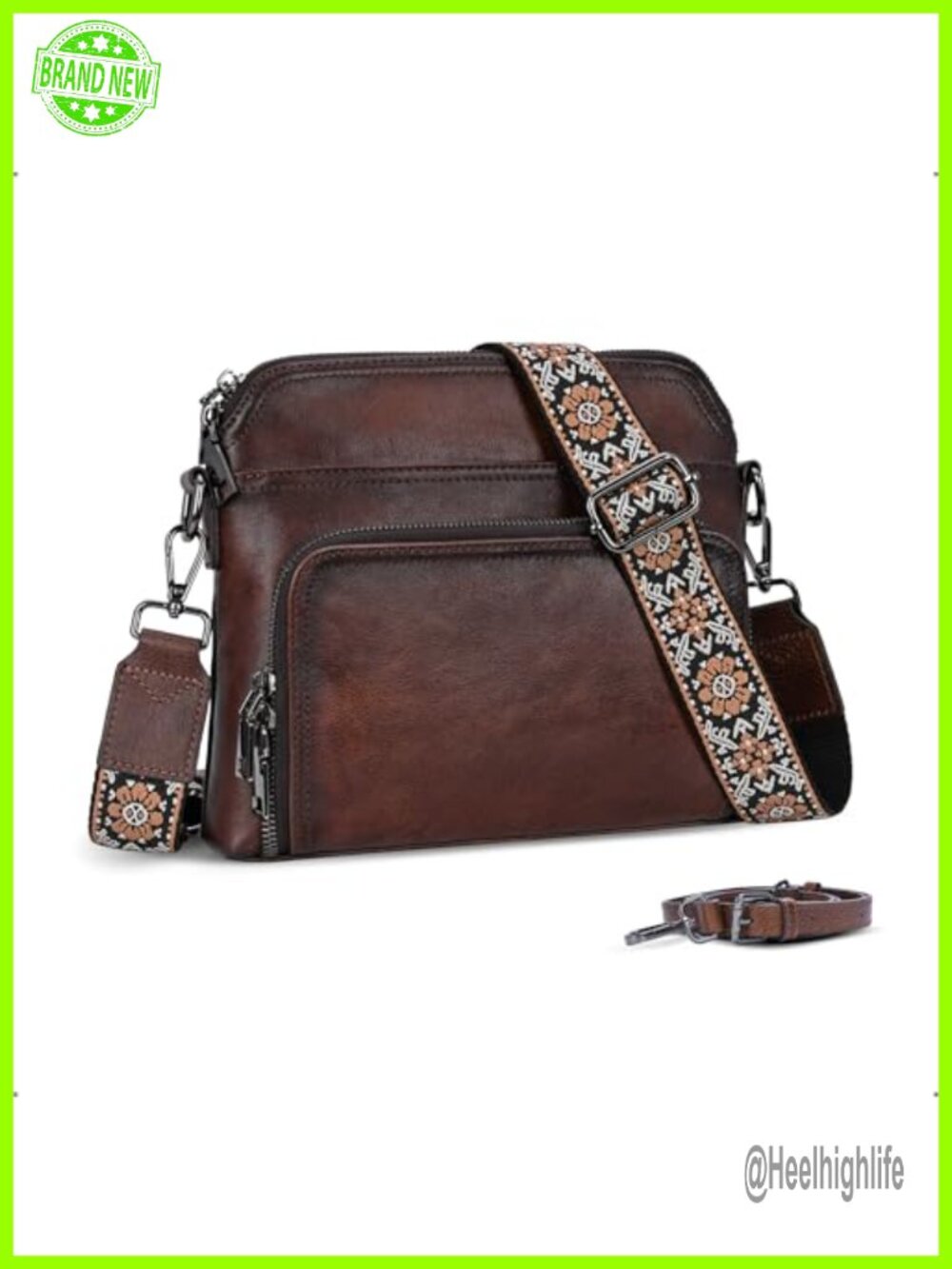 Genuine Leather Crossbody Bag Hobo Shoulder Purse Satchel Handbag